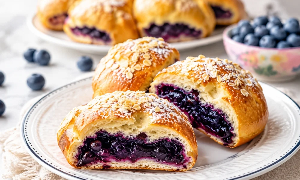 Bilberry filled buns